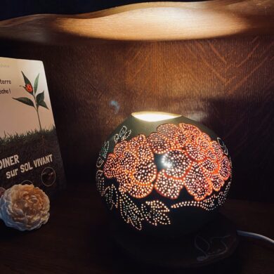 Moyenne - Motifs floraux - vert et rouge