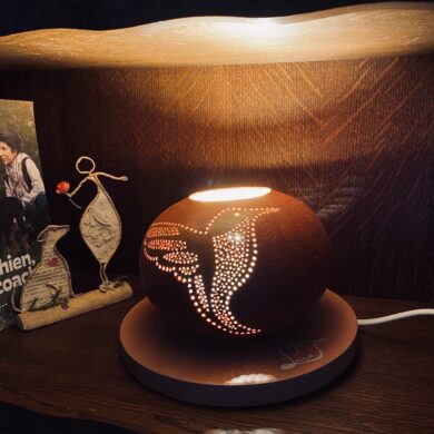 Moyenne - Motif colibri - Rouge et jaune