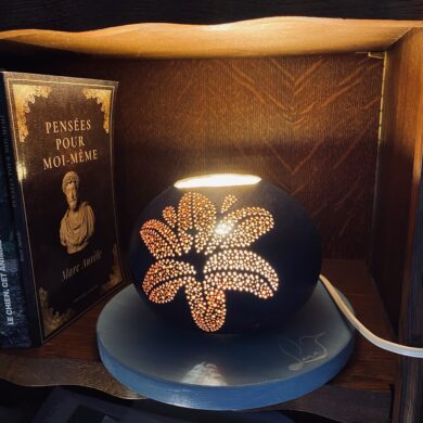 Moyenne - Motif Lys - Bleu et jaune