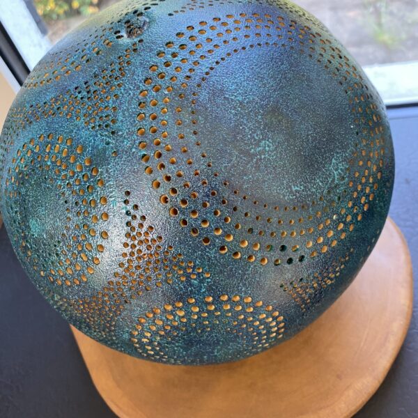 Grande - Motifs circulaires - Bleu turquoise foncé – Image 6
