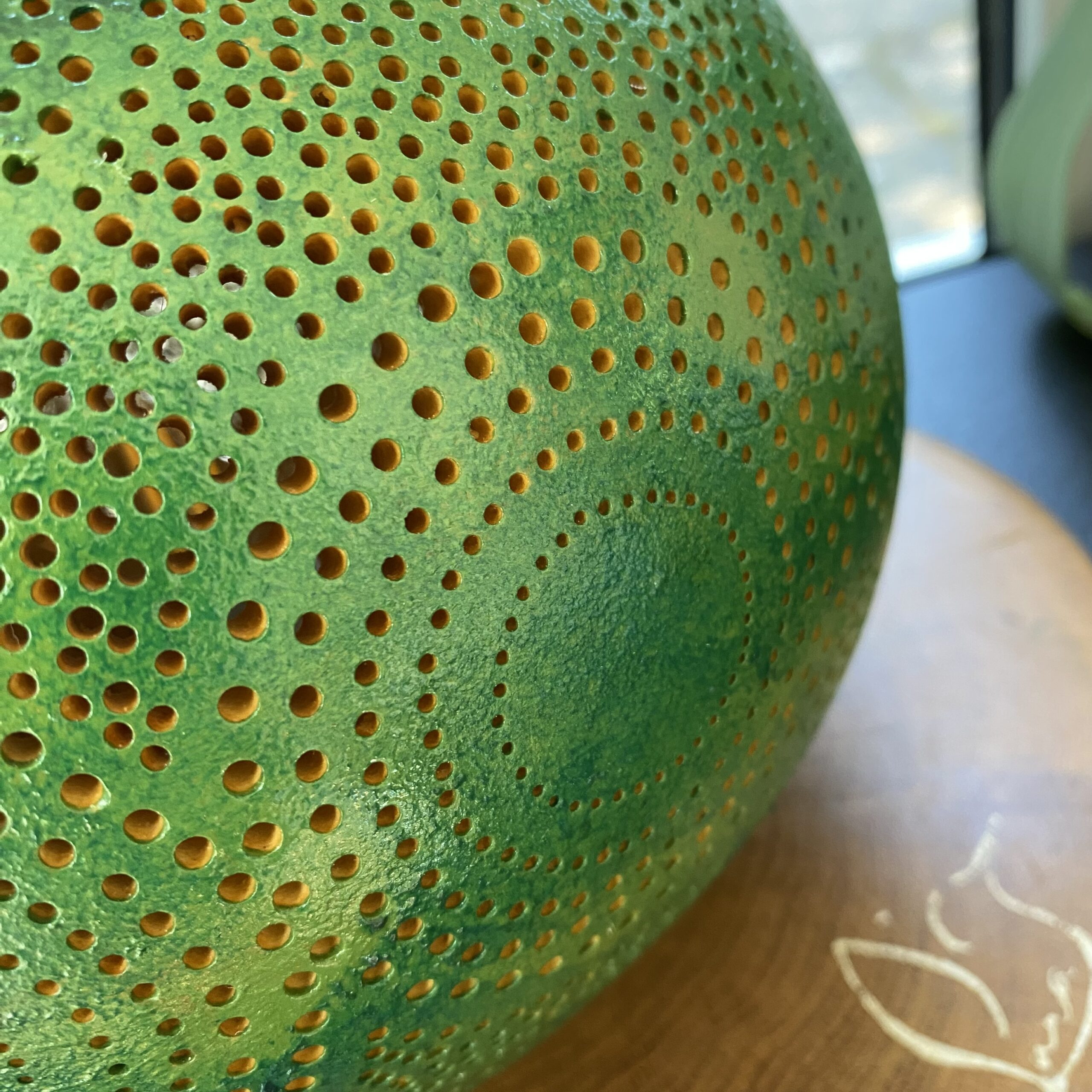 Grande – Motifs circulaires – Différents tons de vert – Image 9