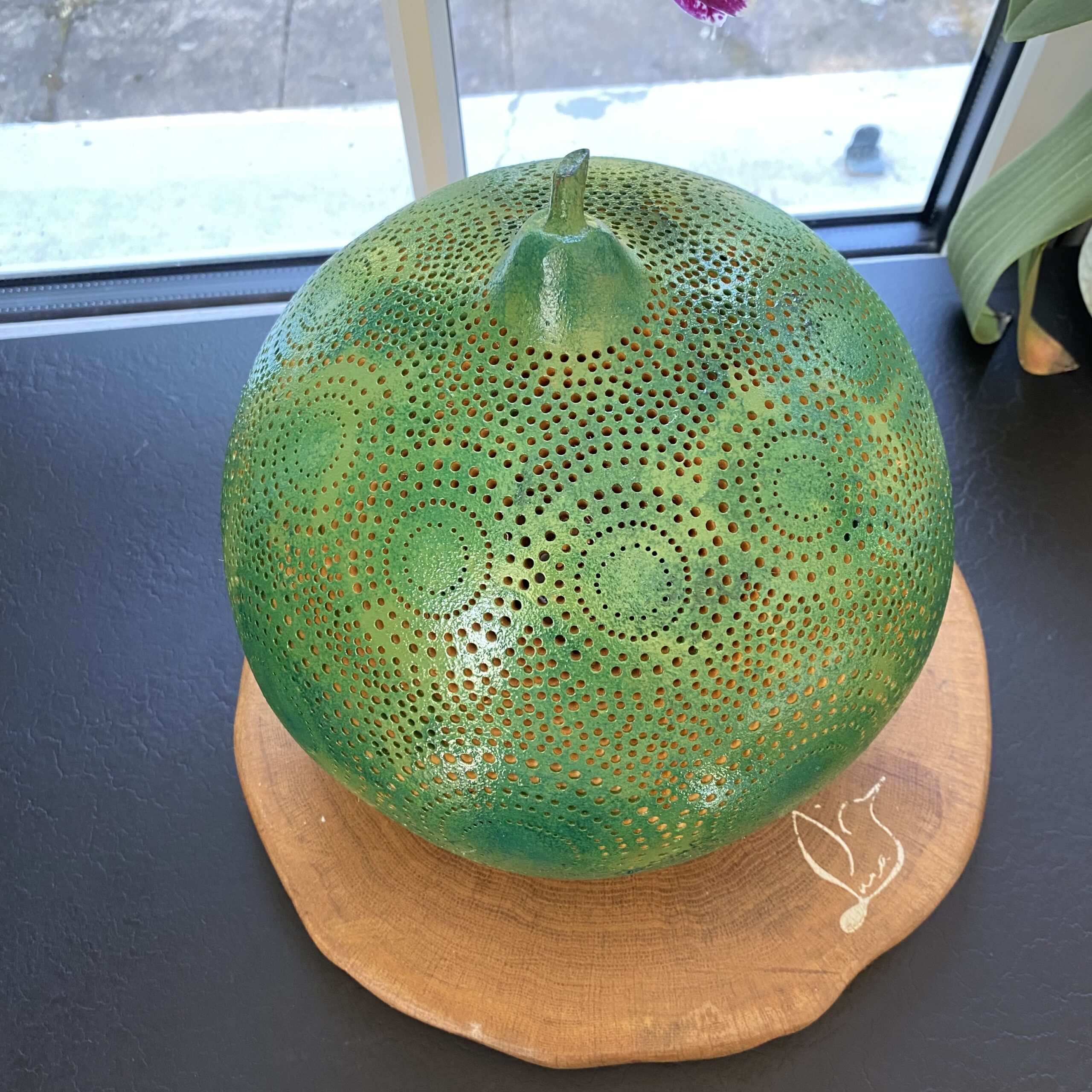 Grande – Motifs circulaires – Différents tons de vert – Image 11