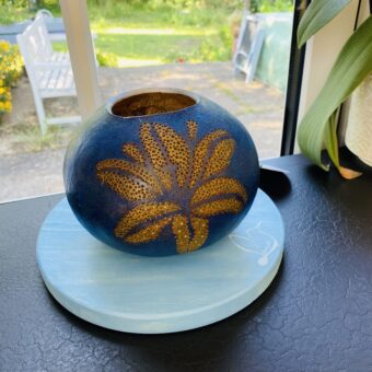 Moyenne - Motif Lys - Bleu et jaune