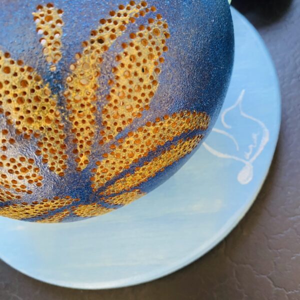 Moyenne - Motif Lys - Bleu et jaune – Image 6