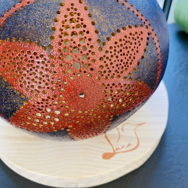 Moyenne - Motif floral - rouge et violet – Image 4