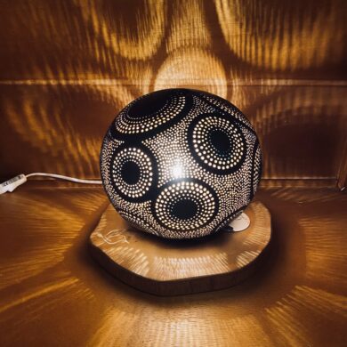 Grande - Motifs circulaires - Bleu turquoise foncé