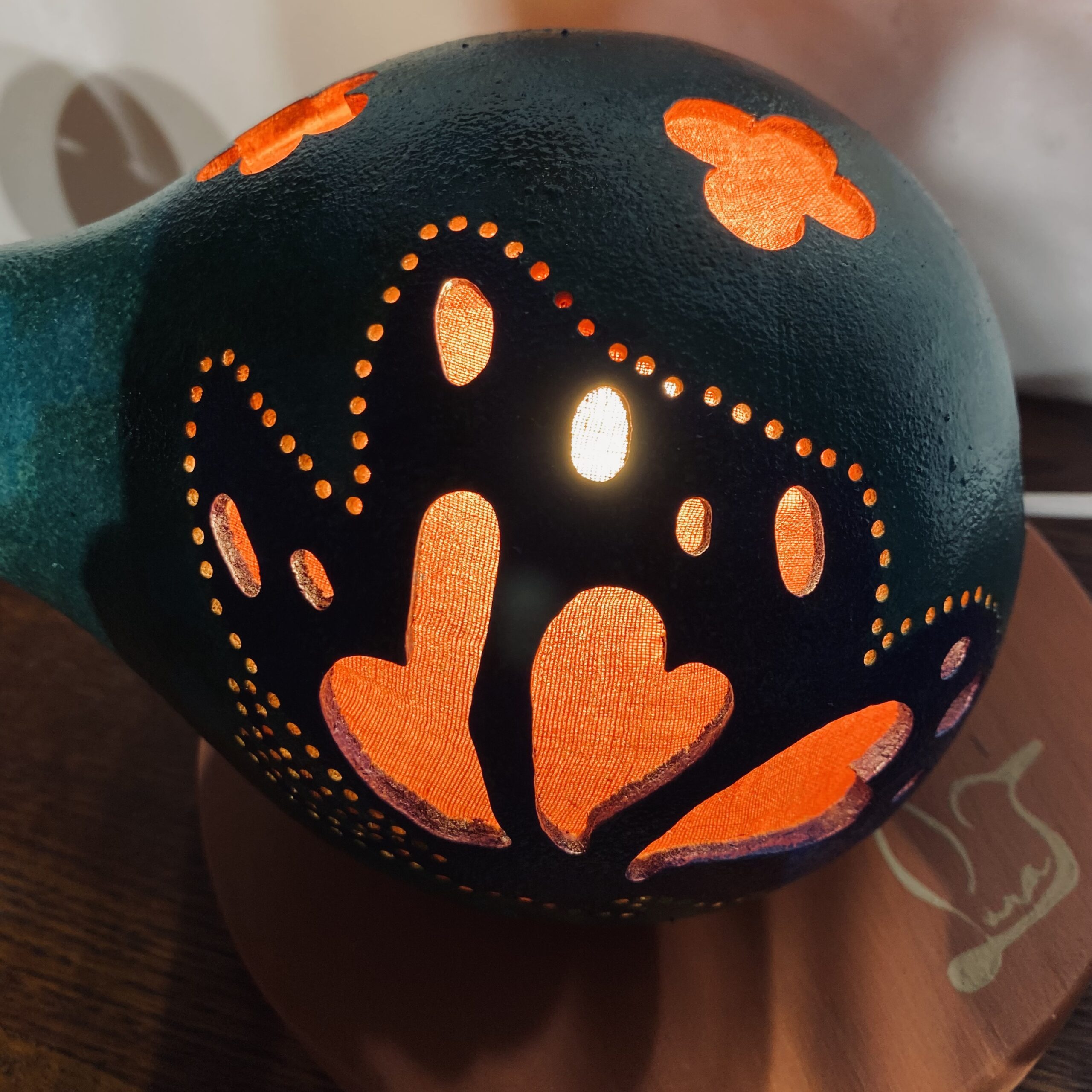 Moyenne - motif papillon - bleu turquoise et bleu foncé – Image 4