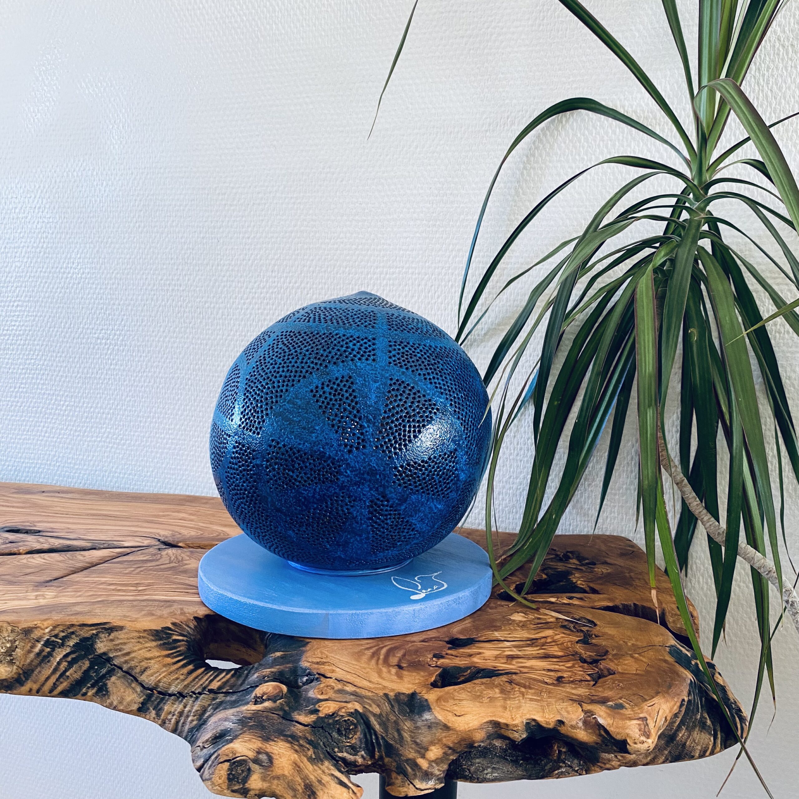 Grande - Abstraction géométrique - Bleu outremer et bleu cobalt – Image 5