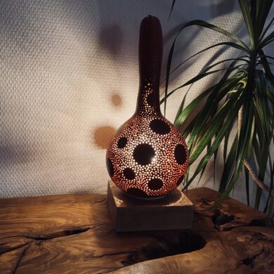 Petite – motifs circulaires – bois de rose