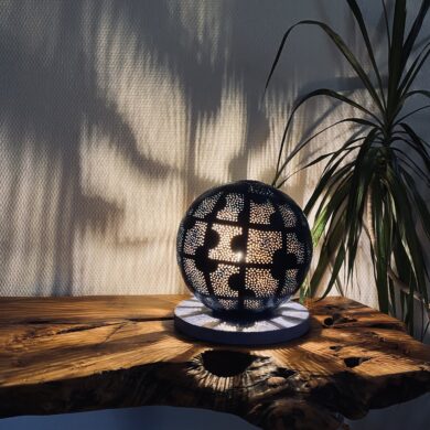 Grande - Abstraction géométrique - bleus outremer, cobalt et turquoise