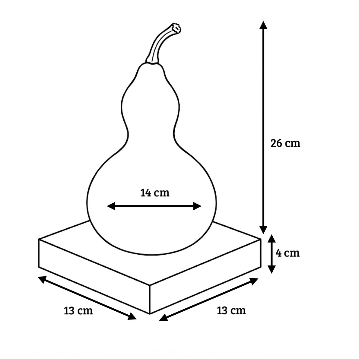 Lampe en calebasse - Collection Épurée - Pièce unique - Création artisanale française - socle en Chêne Massif - H 30 cm – Image 5